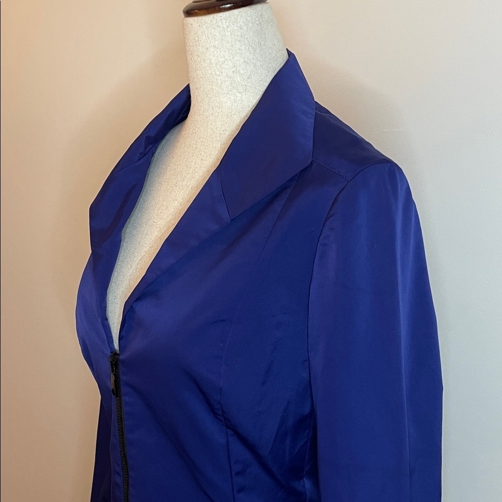 Lafayette 148 New York Royal Blue/Purple Full Zip Jacket Women’s Size 10 - Picture 2 of 7